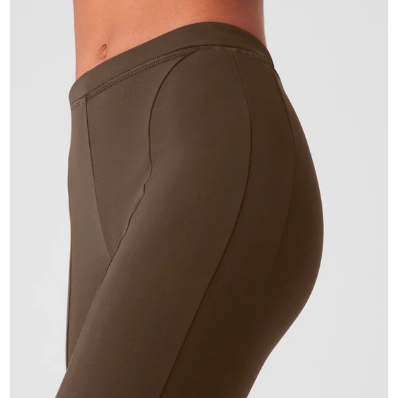 New ALO Yoga High-Waist 7/8 Zip It Flare Legging Limited Espresso - Picture 4 of 6